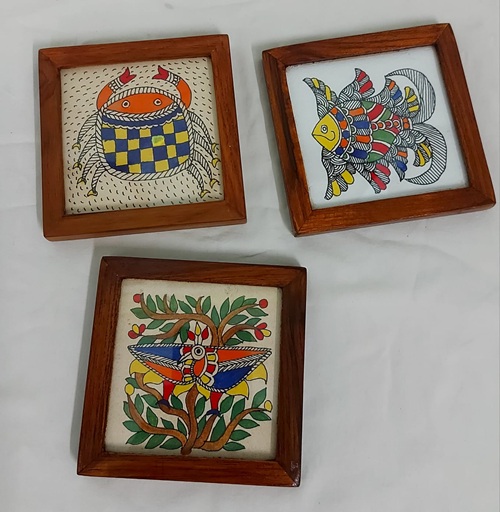 Mithila Art Coaster Single pc. - Image 3