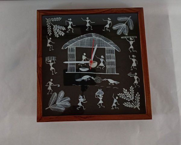 Warli Tribal Art  Wall Clock