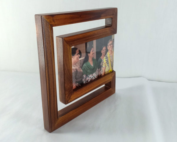 Wood Art Photo Frame Zigzag Horizontal - Image 2