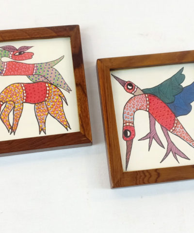 Gond Tribal Art Coaster – Set of 2