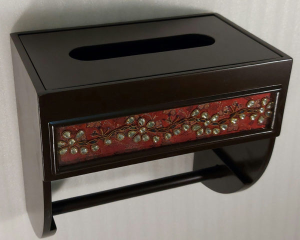 Kundan Zardozi work Tissue Box/Kitchen Roll Console - Image 2