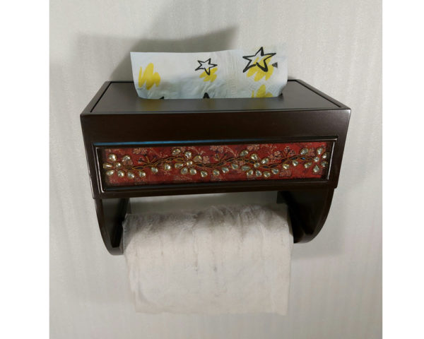 Kundan Zardozi work Tissue Box/Kitchen Roll Console