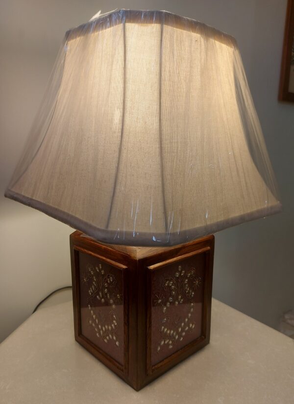 Kundan Zardozi Work 6" Table Lamp With Shade