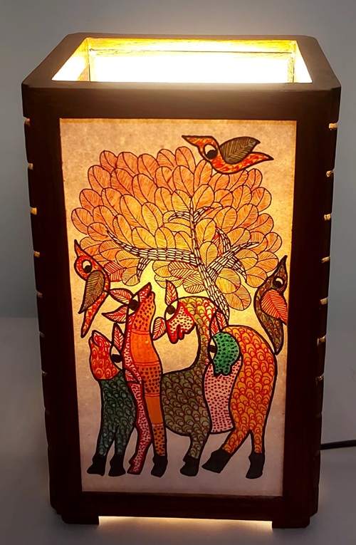 Gond Art Table Lamp - Image 4