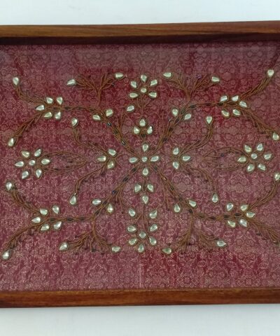 Kundan Zardozi Work Tray Medium