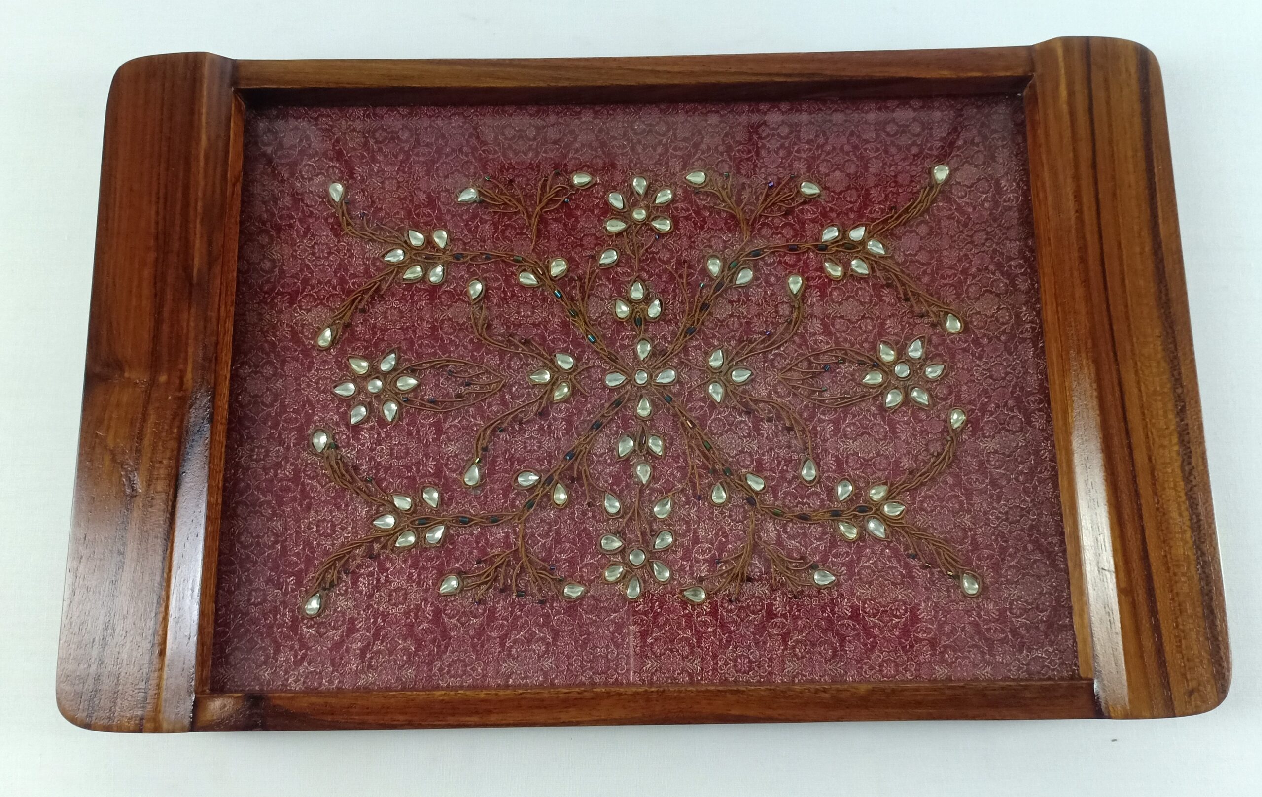 Kundan Zardozi Work Tray Medium