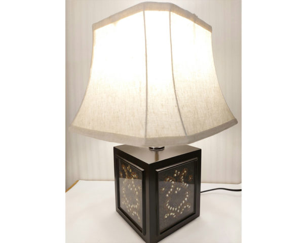 Kundan Zardozi Work Table Lamp With Shade - Image 2