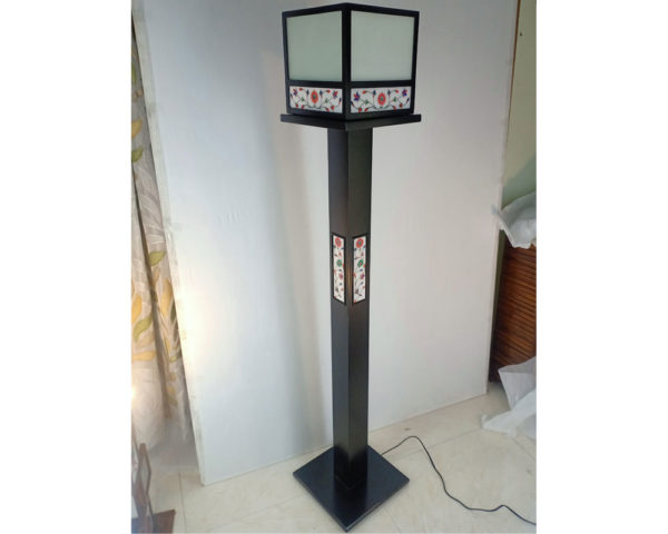 Marble Inlay Work Floor Lamp (Torch Lamp)