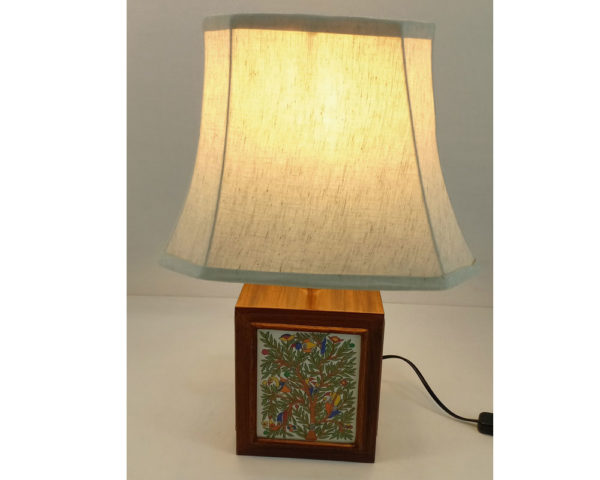 Mithila Art Table Lamp With Shade - Image 3