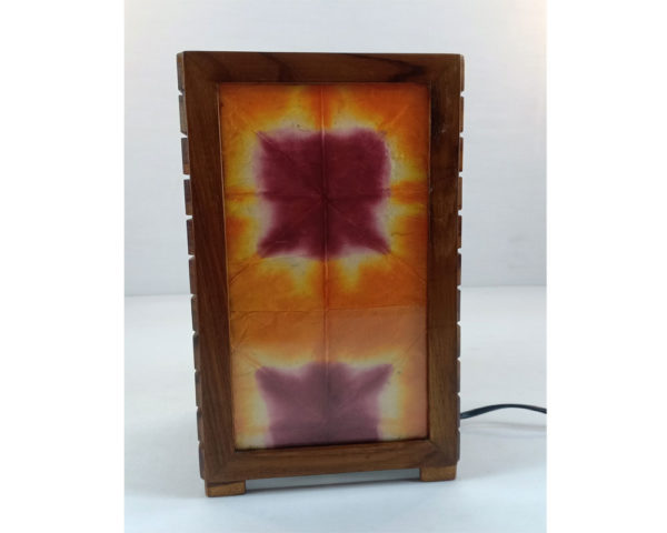 Tie & Dye work on Rice Paper Table Lamp - Image 2